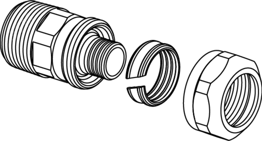 Штуцер 20x2,8-3/4НР - 1135976 Usystems