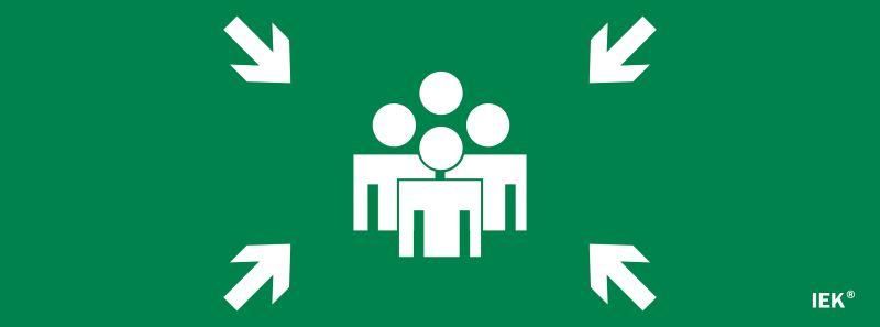 Этикетка самоклеящаяся 350х130мм ''Место сбора'' IEK - LPC10-1-35-13-MSTS