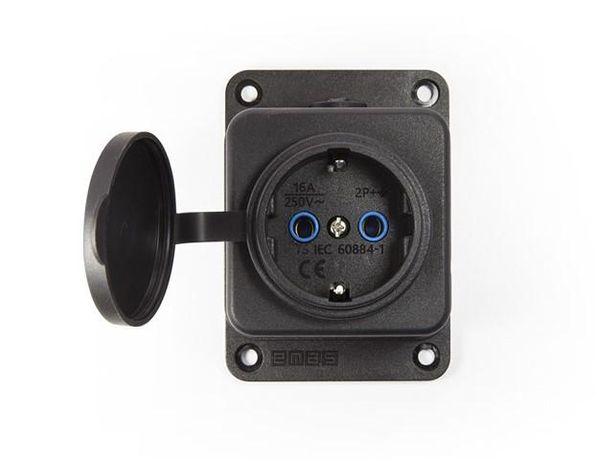 Розетка р резиновом корпусе EMAS EKS116PG1