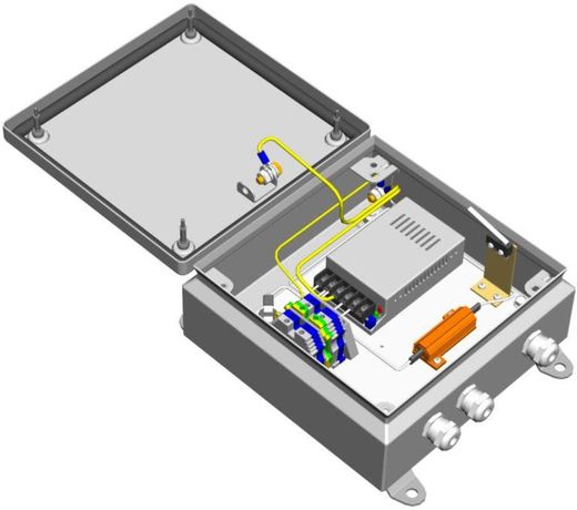 Блок питания уличный Выходная мощность 36Вт. Выходное напряжение 12VDC (3А) - 24VDC (1,5А) регулируемое, IP66, 240х200х90мм 40035 Тахион БПУ-1-36Вт