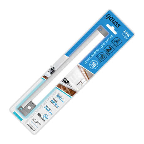 Светильник модульный линейный сенсорный 3,5 Вт 350 Лм 4000К 302х29х10 мм IP20 модель E работает от движения рукой Modul Gauss - 9024531235