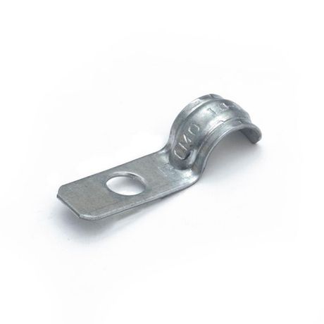 Скоба металлическая однолапковая усиленная противопожарная СМОУ d10-11 мм отв. d 6,5 (100шт/3000шт уп/кор) | PR13.02421 Промрукав Строитель