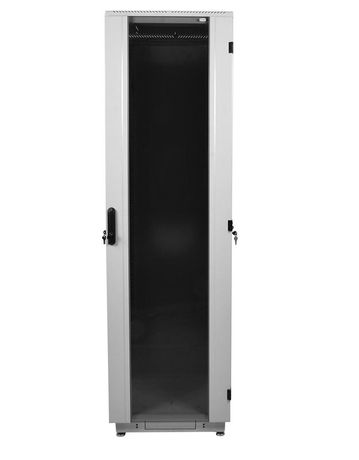 Шкаф коммутационный напольный ШТК-М-42.6.8-1ААА 42U 600х800мм передн. двер. стеклян. задн. стальн. лист 2 боков. панел. направл. под закл. гайки 550кг 655мм 104.6кг 180град. 2030мм сер. ЦМО 1134148
