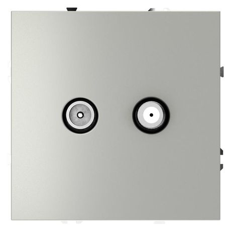 Розетка телевизионная оконечная TV + SAT 2-м СП S70 механизм сталь Voltum VLS060405 Voltum арт. VLS060405