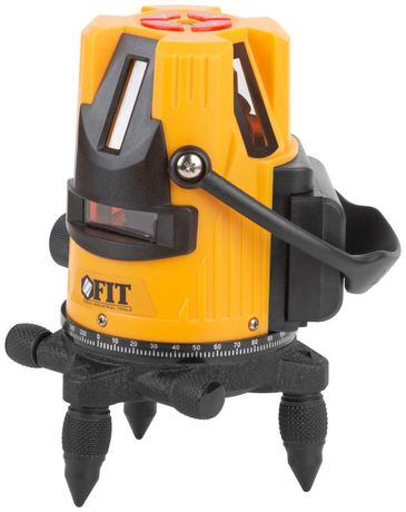 Уровень лазерный самоуспокаивающийся, зеленые лучи, горизонталь + 4 вертикали, диапазон 20 м, Li-Ion аккум., 2 уровня яркости, без треноги, коробка - 18635 РОС