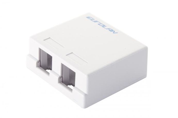 Настенная коробка 2-портовая, белый, | 12B-00-02WT Eurolan