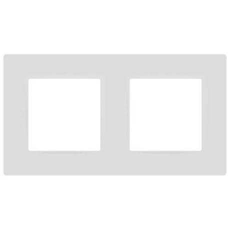 Рамка для розеток и выключателей Серия 12 12-5202-01М на 2 поста, Классик, белый матовый | Б0067780 ЭРА