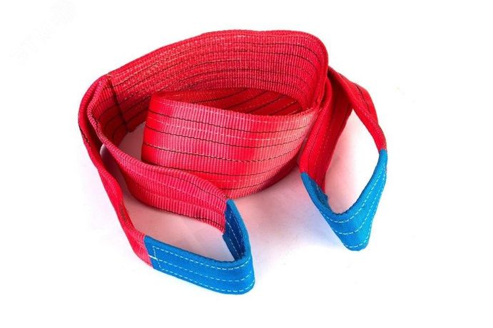 Строп текстильный двухпетлевой длиной 2м Исполнение 3 для поднятия грузов до 5т - 00-00004727 КМП