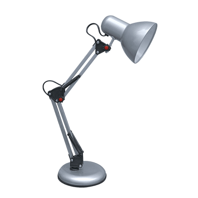 Светильник настольный под лампу на основании + струбцина СНО 15С-E27 230 В СЕРЕБРО IN HOME - 4690612012926