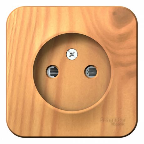 Розетка 1-м ОП Blanca 16А IP20 250В без заземл. защ. шторки с изолир. пластиной ясень SE BLNRA001115 APC