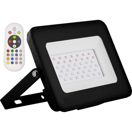 Прожектор светодиодный LL-613 2835SMD 50W RGB с пультом ДУ AC220V/50Hz IP65, черный | 29703 FERON