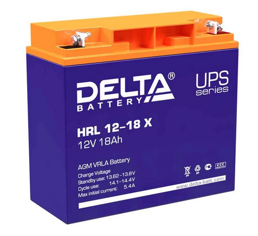 Аккумуляторная батарея проф.серии HRL 12-18 X 12В/17,8Ач | DELTA 4614010610005