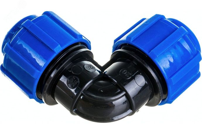 Отвод ПНД компрессионный 90 град 63 мм - 50040063 Политэк