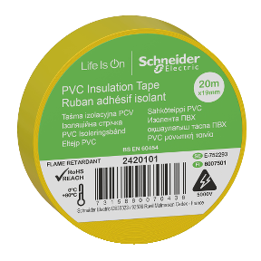 ЖЁЛТАЯ | 2420101 Schneider Electric ИЗОЛЕНТА ПВХ 19мм Х 20м APC