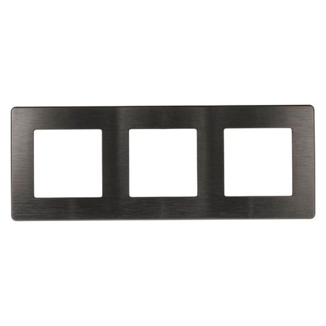 Рамка для розеток и выключателей серия 12 12-5103-12 на 3 поста, сатин, графит | Б0052525 ЭРА