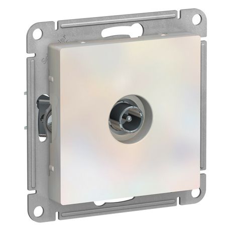 Розетка телевизионная проходная TV AtlasDesign 4дБ механизм жемчуж. SchE ATN000492 APC