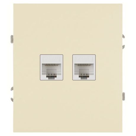 Розетка информационная 2-м RJ45 СП 16А IP20 250В Arktik слон. кость MC Б0070485 MC арт. Б0070485