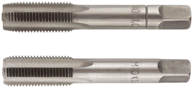 Метчики метрические, легированная сталь, набор 2 шт., 10х1,0 мм. - 70846 РОС