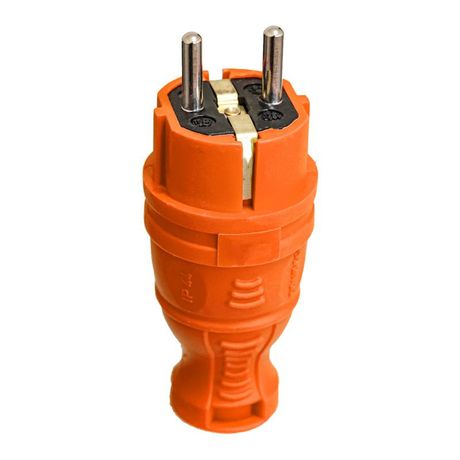 Вилка прямая с заземл. IP44 каучук оранж. TOKOV TKE-C10-KV-Z ELECTRIC