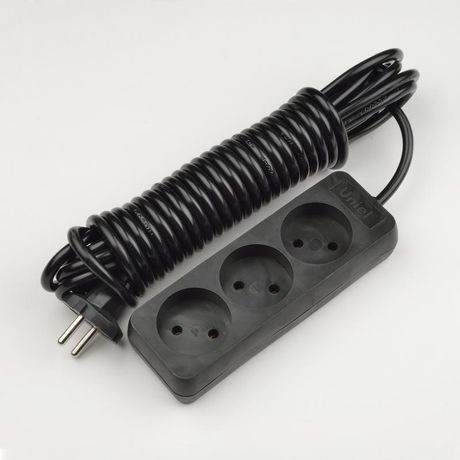 Удлинитель 3х5м без заземл. Standart S-CD3-5 Black черн. Uniel UL-00003605