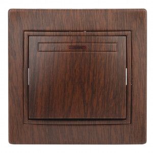 Выключатель 1-кл. СП Plano 10А IP20 1-102-10 250В с подсветкой венге Intro Б0030036 ЭРА