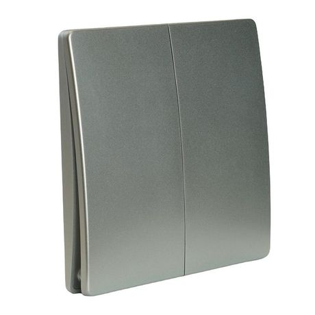 Выключатель дистанционного управления двухклавишный, 7мВт, IP65, TM92, серебро | 51030 FERON TM92