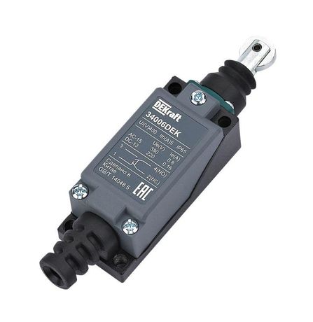 Выключатель концевой метал. 1НО1НЗ Плунжер роликового типа с горизонтальным включением - 34006DEK APC