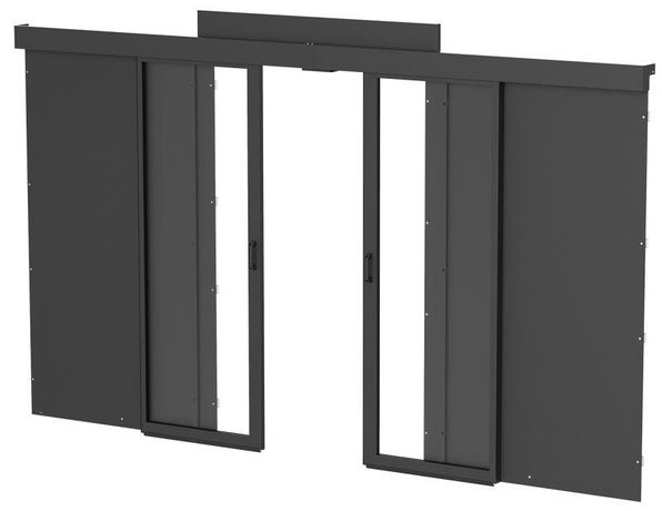 Комплект дверей раздвижных холодного коридора 45U 1200 доводчик черный ITK by ZPAS IEK (ИЭК) ZP-FD05-45U-1200-D