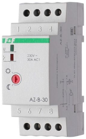 Фотореле AZ-B-30-зонд Плюс (выносной фотодатчик "Плюс" монтаж на DIN-рейке 3 модуля 230В 30А 1Z IP20) F&F EA01.001.015 Евроавтоматика