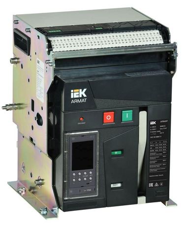 Выключатель автоматический воздушный ARMAT стационарного исполнения 3P типоразмер A 66кА 1250А расцепитель TD с комплектом аксессуаров 220В: мотор привод катушка включения отключения - AR-ACB-3FA-066-1250A-TDCF IEK