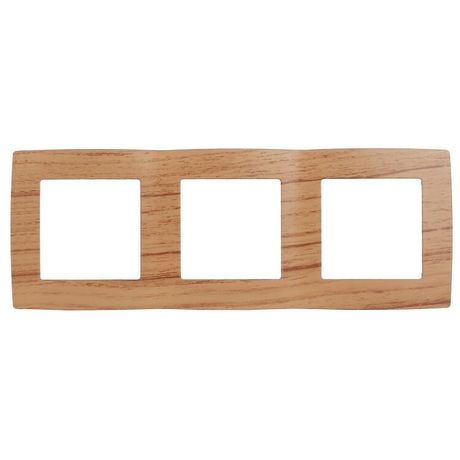 Рамка для розеток и выключателей 3 поста дуб пластик ЭРА 12 12-5003-09 - Б0014769
