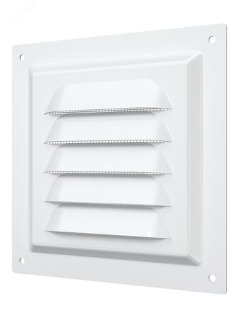 Решетка вентиляционная вытяжная стальная с покрытием полимерной эмалью 125х125 - 1212МЭ ЭРА 11164