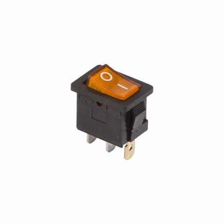Выключатель клавишный 250В 6А (3с) ON-OFF желт. с подсветкой Mini (RWB-206 SC-768) Rexant 36-2152 MEET