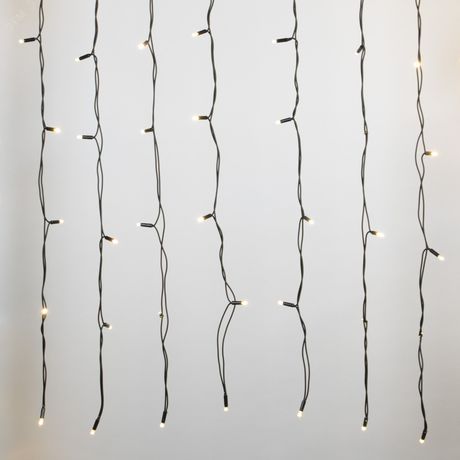 Занавес светодиодный с эффектом мерцания 3х2м Соединяемый 384 светодиода Теплый белый свет Провод черный ULD-C3020-384/TBK WARM WHITE IP67 TM Uniel - UL-00010940