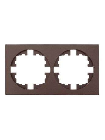 Рамка 2-м OSEN горизонт. квадрат шоколад LEZARD 743-7300-147