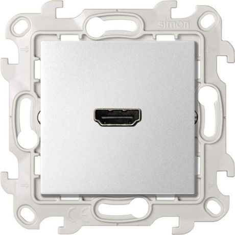 Розетка HDMI v1.4 цвета алюминий S24 Harmonie | 2411094-033 Simon