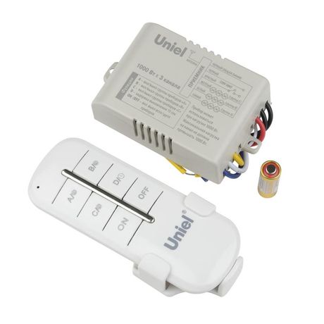 Пульт управления светом. 3 канала*1000Вт. ТМ UnielUCH-P005-G3-1000W-30M - UL-00003634