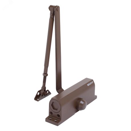 Доводчик дверной БУЛАТ ULTIMATE ДД-150 A-C (80-160 кг) коричневый, морозостойкий - 14928 ПТК
