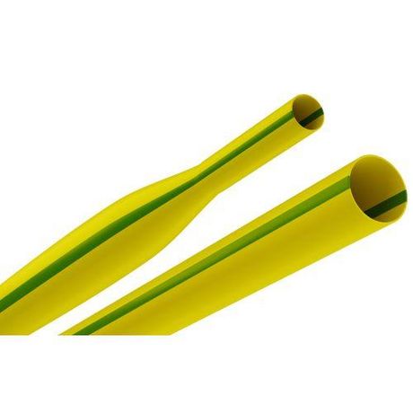 Трубка термоусадочная ТТУ нг-LS 12/6 жёлто-зелёная в отрезках по 1 м NO-224-448 - Б0067685 ЭРА