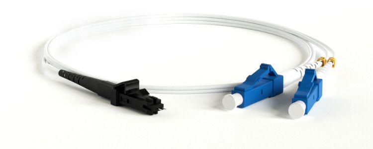 Патч-корд FC-D2-9A1-LC/UR-MTRJM/UR-H-1M-LSZH-WH волоконно-оптический (шнур) SM 9/125 (G657) LC-MTRJ(папа) duplex LSZH 1м Hyperline 39405