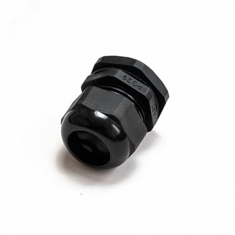 Кабельный ввод (сальник) PG 29 (IP68) d отверстия 18-25 мм черный (2 шт/уп) | PR08.7077 Промрукав Строитель