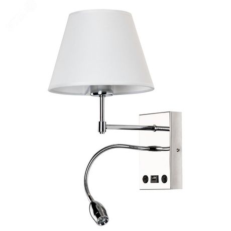 Бра ELBA E27 1х60Вт Металл Хром - A2581AP-2CC Arte Lamp