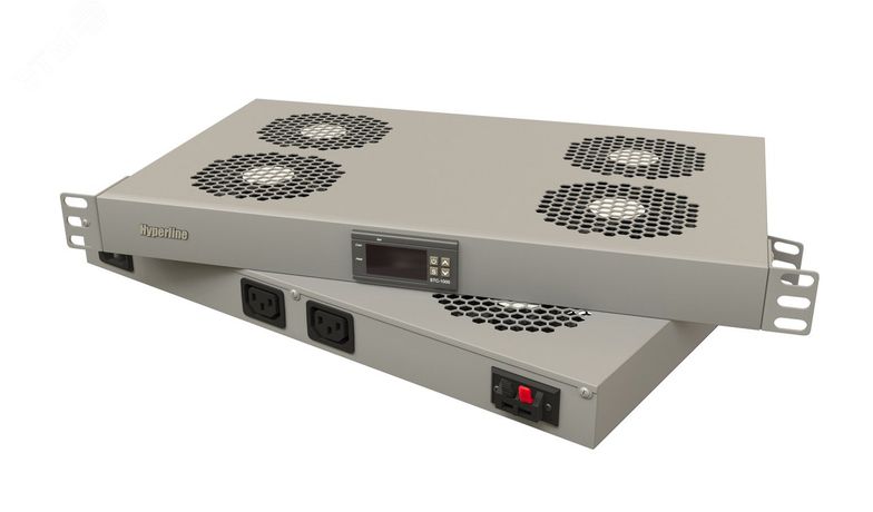 Модуль вентиляторный 19'' 1U глубиной 290мм с тер мостатом и 4-я вентиляторами. номинальная мощность 70.40 Вт датчик температуры кабелем. кабель питания C13-Schuko 1.8м. цвет серый (RAL 7035) - TRFA-WB-MICR-4F-RAL7035 Hyperline 506171