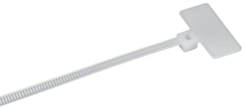 Хомут P6.6 маркерный белый 2.5х100мм 100шт/упак IEK - UHH14-D025-100-100-K01