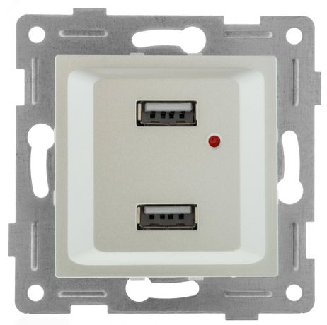 Механизм розетки USB 2-местн. СП Ugra жемчуж. GUSI С11USB2-028