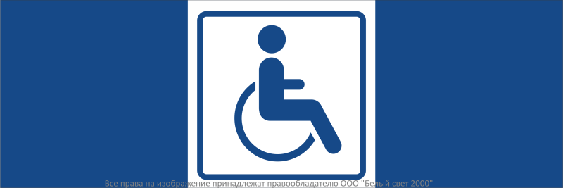 Знак безопасности NPU-3413.D01''Символ доступ. для инвалидов'' - a19955 BS