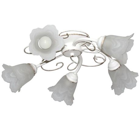 Светильник Сюита 151 бел.муар.зол. (Плафон 62333) НПБ 01-5х60-115 Е14 ИУ - 1005404154 Элетех