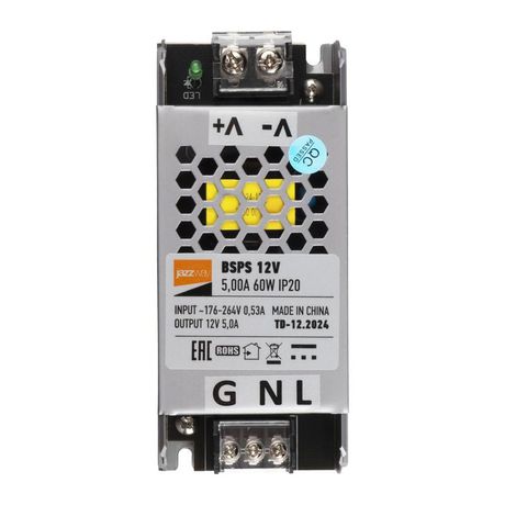 Драйвер светодиодный LED 12V5,0A= 60W IP20 1г.гар. Jazzway - 5024328