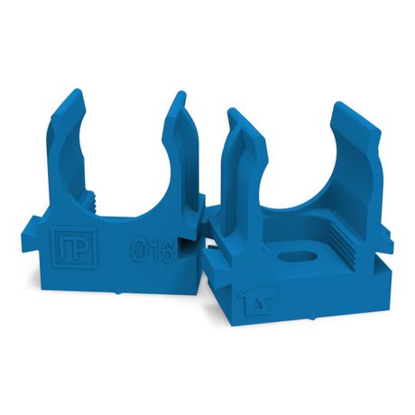Крепеж-клипса для труб монтажного пистолета синяя д16 (100шт/1100шт уп/кор) | PR13.0143 Промрукав Строитель