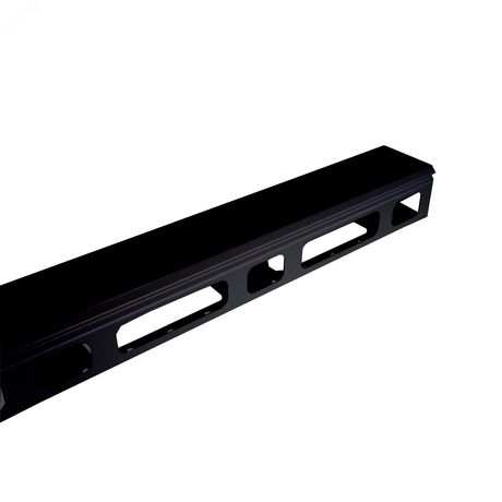 Органайзер кабельный вертикальный 47U с крышкой, ширина 100мм, для шкафов серии RS шириной 800мм, черный RAL 9005 - NTSS-VORGC-47U-1-BL УТ000085684